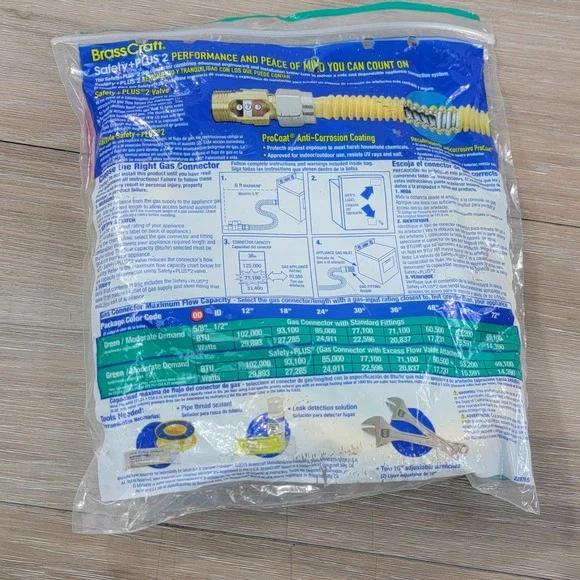 BrassCraft Gas Connector Stainless Steel 1/2 inch OD 36 in Length CSSD64TE-36 X - Picture 3 of 3